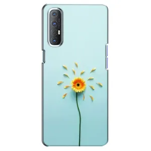 Чохли з квітами для Oppo Reno 3 Pro (VPrint) (Жовта квітка)