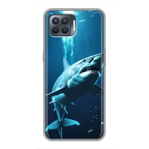 Чохол з картинкою 'Хижаки' для OPPO Reno 4 Lite (Акула під водою)