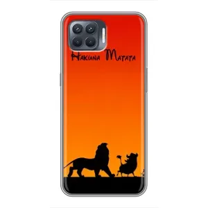 Чохол Король лев на OPPO Reno 4 . (Акуна Матата закат)