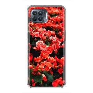 Чохли з квітами для OPPO Reno 4 Lite (VPrint) (Квіти червоні)