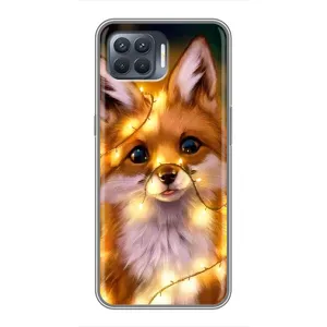 Чохли з картинкою Лисичка для OPPO Reno 4 Lite (VPrint) (Лисичка в гірляндах)