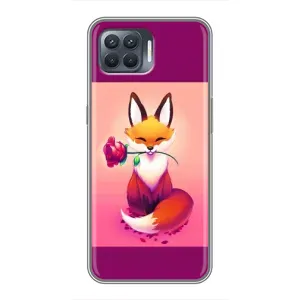 Чохли з картинкою Лисичка для OPPO Reno 4 Lite (VPrint) (Лиса з трояндою)