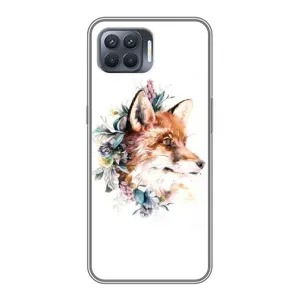 Чохли з картинкою Лисичка для OPPO Reno 4 Lite (VPrint) (Лиса в квітах)