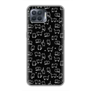 Чохол з принтом для OPPO Reno 4 Lite (AlphaPrint) Модні коти (Маленькі котики)