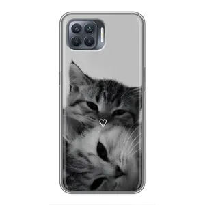 Чохол з малюнком кіт на OPPO Reno 4 Lite (Пара котів)