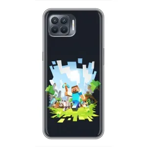 Чохол з принтом «персонажі Minecraft» для OPPO Reno 4 Lite