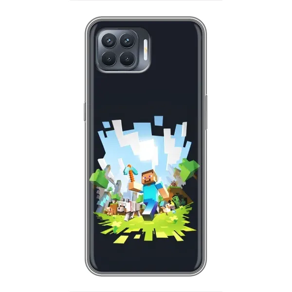 Чохол з принтом «персонажі Minecraft» для OPPO Reno 4 Lite