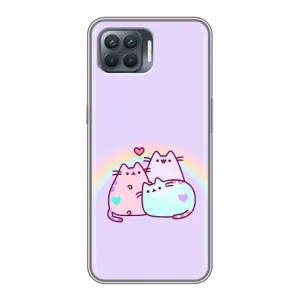 Чохол на OPPO Reno 4 . з Котиками (VPrint) (Радужний котик)