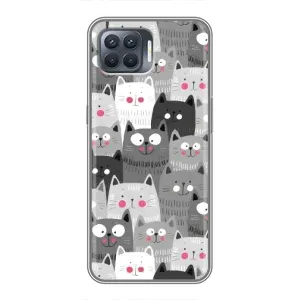 Чохли з Котиками для OPPO Reno 4 Lite (VPrint) (Мальовані котики)