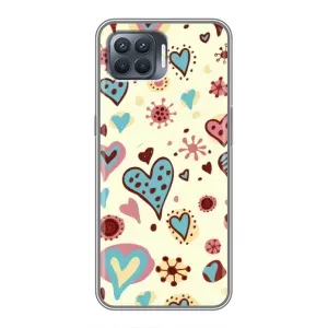 Чехлы для любимой на OPPO Reno 4 . (VPrint) (Сердечки)