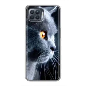 Чохли з Котиками для OPPO Reno 4 Lite (VPrint) (Сірий Кіт)