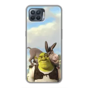 Чохол з мультфільмом Шрек на OPPO Reno 4 Lite (Шрек та Осел)