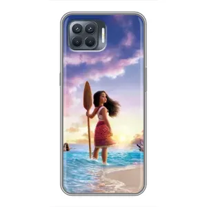 Чохол з мультфільмом Ваяна OPPO Reno 4 Lite (Моана з веслом)
