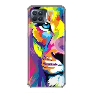 Чохол з картинкою ЛЕВ для OPPO Reno 4 Lite (VPrint) (Яскравий Лев)