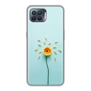 Чохли з квітами для OPPO Reno 4 Lite (VPrint) (Жовта квітка)