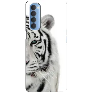 Чохли з картинкою животних Oppo Reno 4 Pro (Білий Тигр)