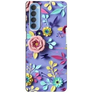 Чохли з квітами для Oppo Reno 4 Pro (VPrint) (Дизайн квітів)