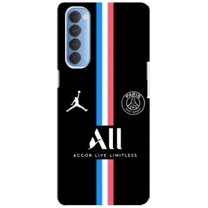 Чехлы PSG для Oppo Reno 4 Pro (AlphaPrint) (футболка ПСЖ)
