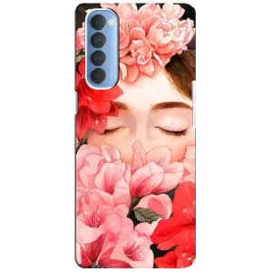 Чехлы (ART) Цветы на Oppo Reno 4 Pro (VPrint) (Очі в квітах)