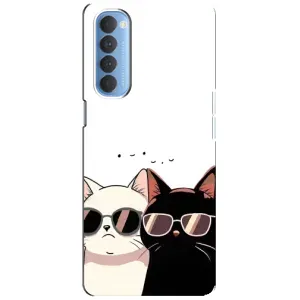 Чохол з малюнком кіт на Oppo Reno 4 Pro (Коти в окулярах)