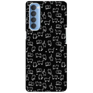 Чохол з принтом для Oppo Reno 4 Pro (AlphaPrint) Модні коти (Маленькі котики)