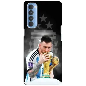 Чехлы для Oppo Reno 4 Pro (Leo чемпион) (AlphaPrint) (Месси Чемпион)