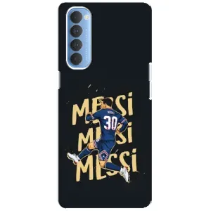 Чехлы для Oppo Reno 4 Pro (Leo чемпион) (AlphaPrint) (Messi ПСЖ)