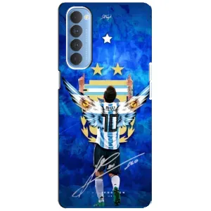 Чехлы для Oppo Reno 4 Pro (Leo чемпион) (AlphaPrint) (Месси сборная)