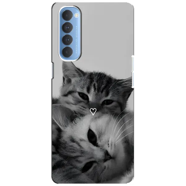 Чохол з принтом «Пара котів» для OPPO Reno 4 Pro