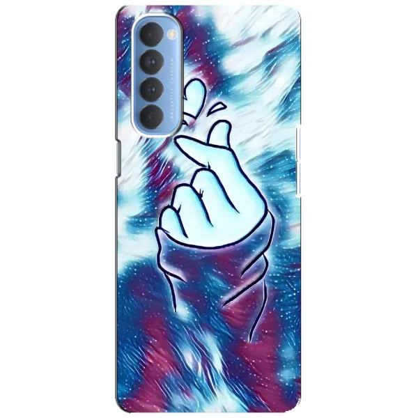 Чохол з принтом «Радужне серце» для OPPO Reno 4 Pro