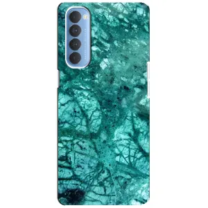 Мраморний чехол на Oppo Reno 4 Pro (VPrint) (Зелений мрамор)