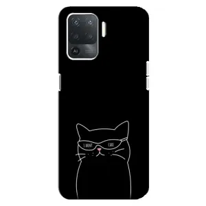 Чехол с рисунком кот на OPPO Reno 5 Lite (Равнодушный кот)