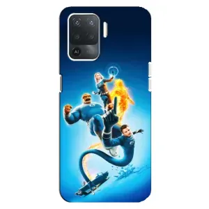 Чехол с принтом Фантастическая четверка для OPPO Reno 5 Lite (Герои Фантастическая Четверка)