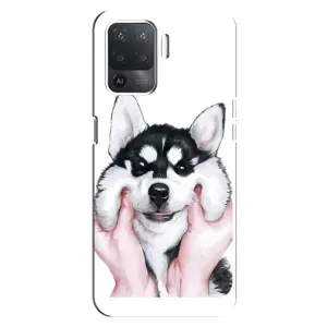 Чехол с Хаски для OPPO Reno 5 Lite - (AlphaPrint)