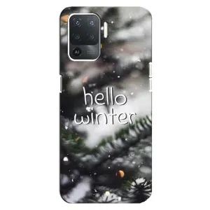 Новогодние, Праздничные Чехлы для OPPO Reno 5 Lite - 2024 год (Hello winter)