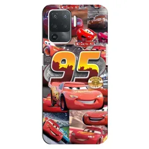 Силиконовый чехол Маквин для OPPO Reno 5 Lite (Коллаж Молния Маквин)