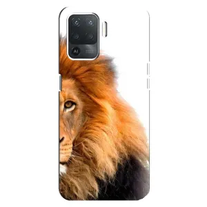 Чехлы с картинками животных OPPO Reno 5 Lite (Лев грива)