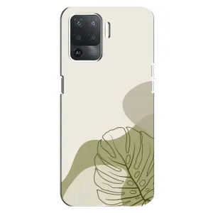 Чехол с принтом «Зеленая монстера дизайн» для OPPO Reno 5 Lite