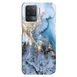 Мраморный чехол на OPPO Reno 5 Lite (VPrint) (Нежный мрамор)