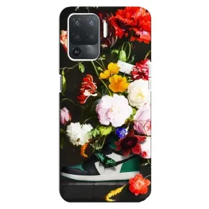 Чехол с принтом «Nike цветы» для OPPO Reno 5 Lite