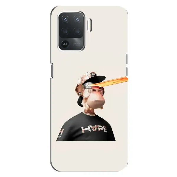 Чохол з принтом «мавпа NFT в окулярах» для OPPO Reno 5 Lite