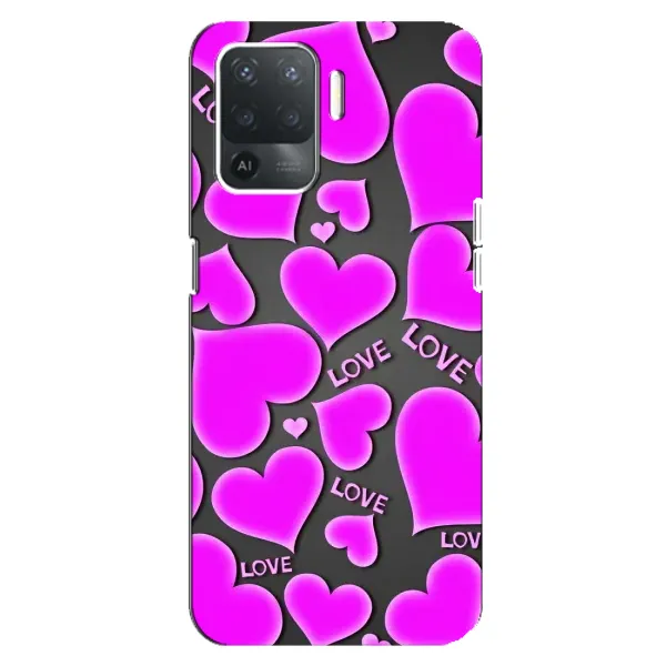 Чехол с принтом «Pink hearts» для OPPO Reno 5 Lite Чехол с принтом «Pink hearts» для OPPO Reno 5 Lite