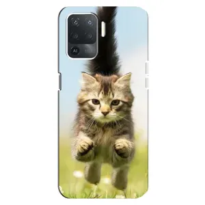 Чехлы с Котиками для OPPO Reno 5 Lite (VPrint) (Прыжок кота)