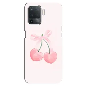 Чохол з розовим принтом для OPPO Reno 5 Lite (Рожеві вишні)