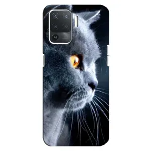 Чехлы с Котиками для OPPO Reno 5 Lite (VPrint) (Серый Кот)