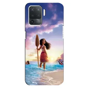 Чехол с мультфильмом Моана OPPO Reno 5 Lite (Моана с веслом)