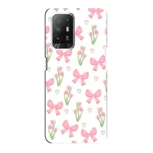 Чохол з бантиками на OPPO Рeнo 5з (Банти і квіти)