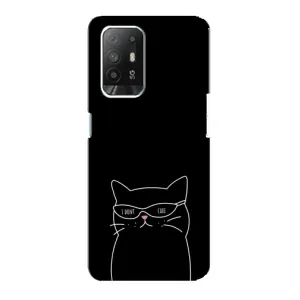 Чохол з малюнком кіт на Oppo Reno 5z (Байдужий кіт)