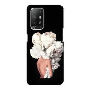 Чехлы (ART) Цветы на Oppo Reno 5z (VPrint) (Білі квіти)