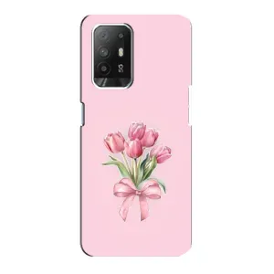 Чохол з розовим принтом для Oppo Reno 5z (Букет квітів)